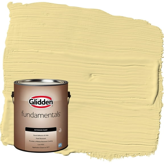 Glidden Fundamentals Demeter / Yellow Semi-Gloss Exterior Paint, 1 Gallon