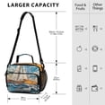 thumbnail image 3 of ALAZA Bohemia Sailboat Lunch Box Insulated Cooler Bag Reusable Tote Bags Shoulder Strap, 3 of 7