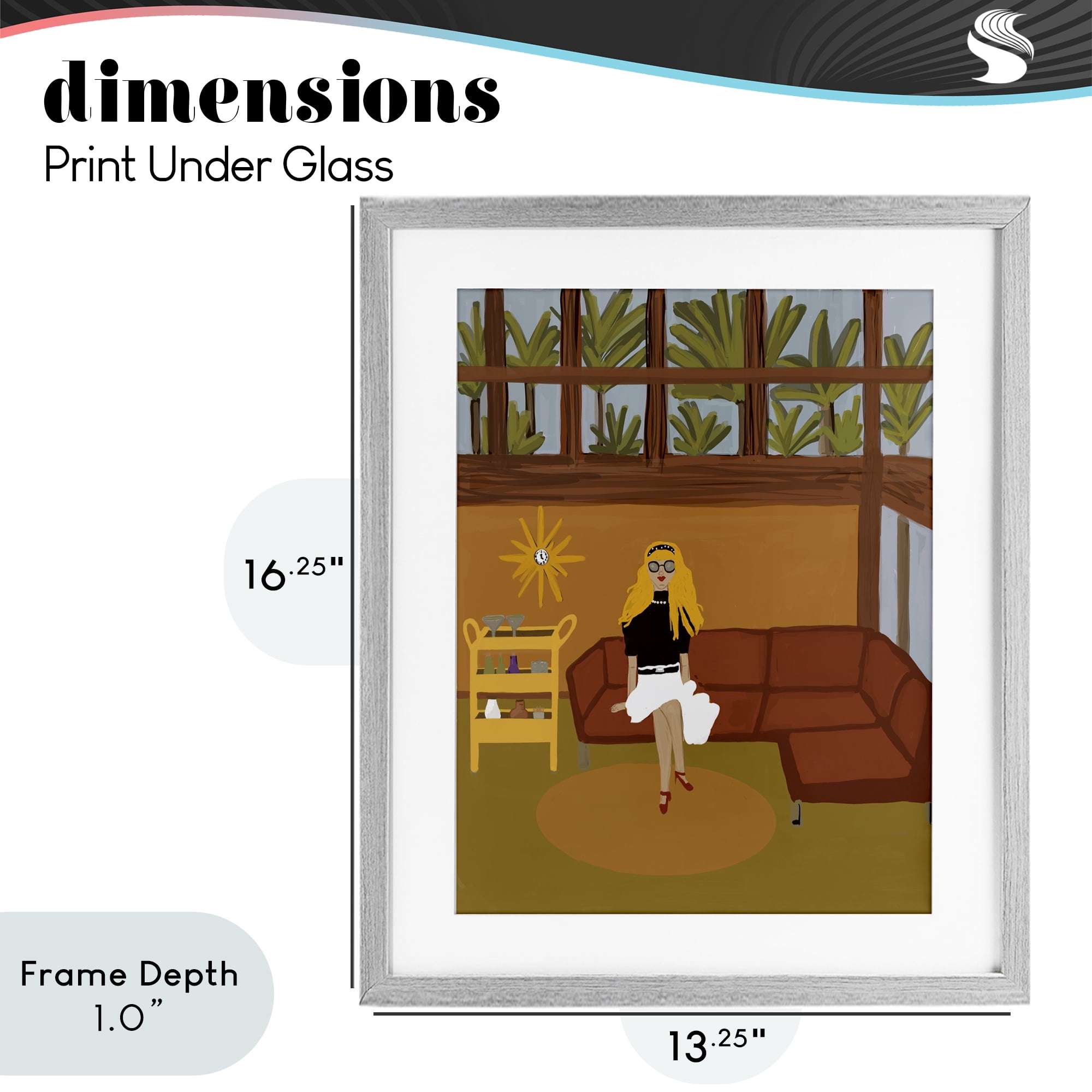 Stupell Industries Living The Girl Life Gray Framed Print Under Glass, design by Kristal Clifford