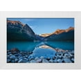 thumbnail image 3 of Larry Malvin 4x24 White Modern Wood Framed Wall Art Titled - Lake Louise Dawn II, 3 of 5