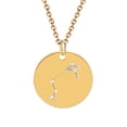 thumbnail image 1 of PVCS Collier en Acier Titane à Diamants Sertis, Mode, 12 Constellations, Bijoux, 1 of 1