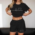 thumbnail image 3 of MuXiKeJi Clothes 2 Piece Sets for Women Summer V Neck Sleeveless Top Tie Waist Shorts Striped Casual Outfits with Pockets, 3 of 4