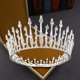 thumbnail image 1 of Zhuge Tiara de boda para novia, diadema de princesa, corona de novia, joyería para el cabello con diamantes de imitación de cristal, decoración para novia, cumpleaños, graduación, boda (plateada), 1 of 5