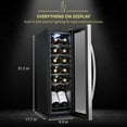 thumbnail image 4 of Schmecke 12-Bottle Beverage Cooler - Compact Wine & Drink Refrigerator, 4 of 9