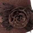 thumbnail image 6 of Women Top Hat Decor Sun Protection Hats Sun Hat Fashion Bucket Hat Casual Sunhat Brown, 6 of 7