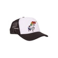 thumbnail image 2 of Rainbow Unicorn Patch Trucker Foam Panel Hat - Black/White, 2 of 4
