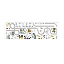 Pekkaxy Cartoon Cars Highway Track Wall Stickers For Kids Rooms Sticker Childrens Room Play Bedroom Decals wall Decor