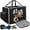 Black(A carrier with litter box), variant on Extra Large Pet Carrier 24"x17"x17" for Large Cat or Medium Dog, Collapsible Soft Sided Dog cat Carrier for Long Trips with Lockable Safety Zippers(Black)