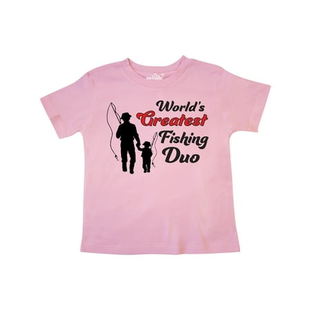 

Inktastic World s Greatest Fishing Duo Gift Toddler Boy or Toddler Girl T-Shirt