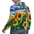 thumbnail image 6 of Balery Landscape With Sunflowers Pattern Mens Hoodie Kangaroo Pocket Hoodie Pullover Hooded Sweatshirt Ideal for Daily Wear Travel and Home-Medium, 6 of 7
