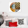 thumbnail image 5 of Orinice Abstract Sun Moon Wall Décor, Boho Minimalist Wall ArtPrints Unframed  Mid Century Modern Geometric Shapes in Gold, Orange, Black. Modern and Contemporary Décor for your Living Room 20x16in, 5 of 6