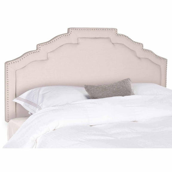 Safavieh Alexia Headboard, Taupe with Nail Heads