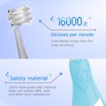 thumbnail image 4 of Cepillo de dientes Seago para niños Sonic Clean Teeth con cepillo suave para niños IPX7 resistente al agua con cabezales de cepillo adicionales, 4 of 5