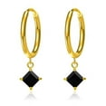 thumbnail image 1 of Nvzi Pendientes - Pendientes colgantes exquisitos, pendientes de mujer con circonitas, color negro, 1 of 4