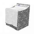 thumbnail image 3 of Geometric Washer Cover, Monochrome Grunge Pattern with Triangular Motifs in Faded Dots and Stripes, Decorative Accent for Laundromats, 29" x 28" x 40", Pale Taupe Grey, by Ambesonne, 3 of 3