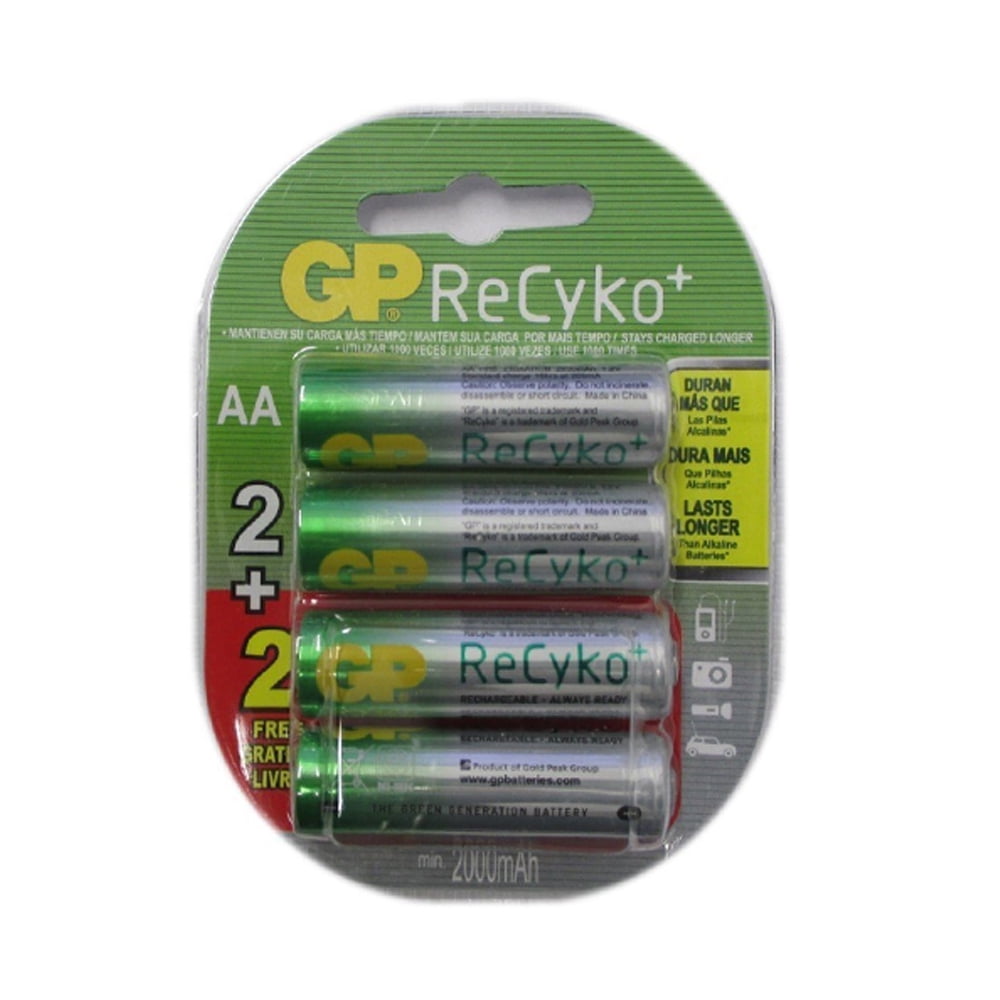 16 AA NiMH Pre-Charged 1.2v 2100mAh Rechargeable Batteries by GP Recyko