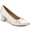 White, variant on Women's Chunky Heel Pumps Pointed Toe Bow Knot Heel Dress Shoes for Wedding Party Daily