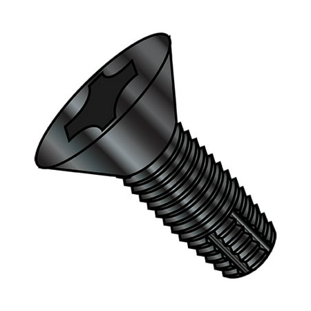 

1/4-20X2 1/2 Phillips Flat Thread Cutting Screw Type F Fully Threaded Black Oxide (Pack Qty 800) BC-1440FPFB