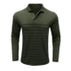 thumbnail image 2 of Blusa y camisa de manga larga con cuello vuelto para hombre, informal, con estampado de rayas, de poliéster, 2 of 6