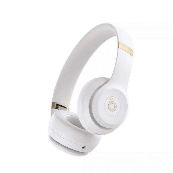 Restored Beats Solo 4 - Wireless Bluetooth On-Ear Headphones, Apple & Android Compatible, Up to 50 Hours of Battery Life (Warm White)