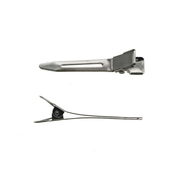 HBC 1.75 Inch Hair Clips Single Prong Metal Alligator Clips - 144 Pack