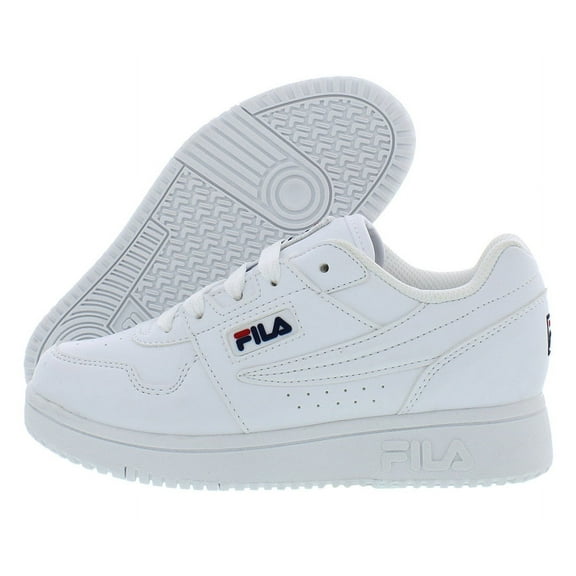 Fila T-2 Snow White Boys Shoes Size 2, Color: White