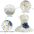 thumbnail image 3 of Puppy Skirt, Dog Clothes, Princess Dresses Wedding Evening Dress, Daisy Flower Skirt for Small Dog Girl - M, 3 of 5