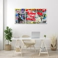 thumbnail image 3 of Hieng Canvas Wall Art Behind the Curtain Poster Classic Street Art Banksy Graffiti Artwork for Living Room Bedroom（Only canvas）, 3 of 6