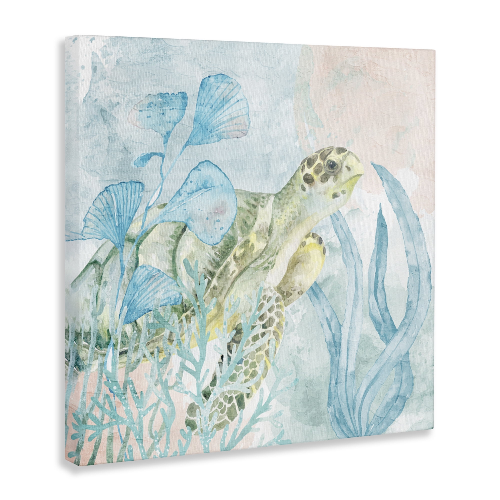 Stupell Industries Sea Swim Turtle Canvas Wall Art, design by Kim Allen
