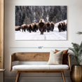 thumbnail image 3 of Elephant Stock Bison Herd In Winter Wall Art - Horizontal Canvas Wall Art - Living Room Wall Decor - Animal Canvas - Gray And Brown Decor - 51" x 34", 3 of 8
