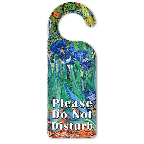 Do Not Disturb Door Knob Hanger Sign - Van Gogh: Irises
