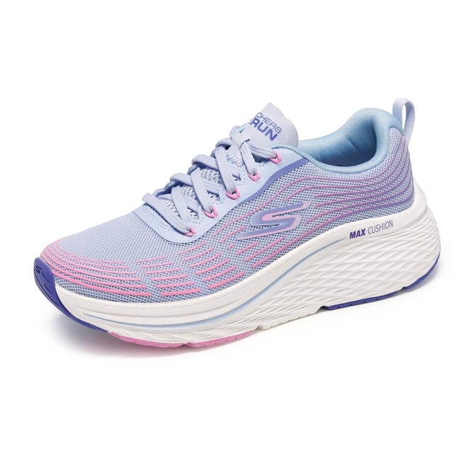 Zapatilla Skechers Max Cushioning Elite 2.0 para mujer, azul claro/rosa