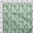 thumbnail image 3 of oneOone Viscose Jersey Light Mint Green Fabric Leaves Sewing Material Print Fabric By The Yard 60 Inch Wide, 3 of 7
