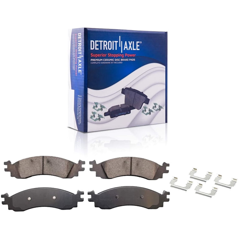 12pc Front & Rear Brake Rotors + Ceramic Pad Wheel Hub Bearing for Ford
