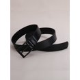 thumbnail image 3 of 1pc Men's Casual Black Square Buckle Pu Leather Belt Suitable For Daily Use, 3 of 4
