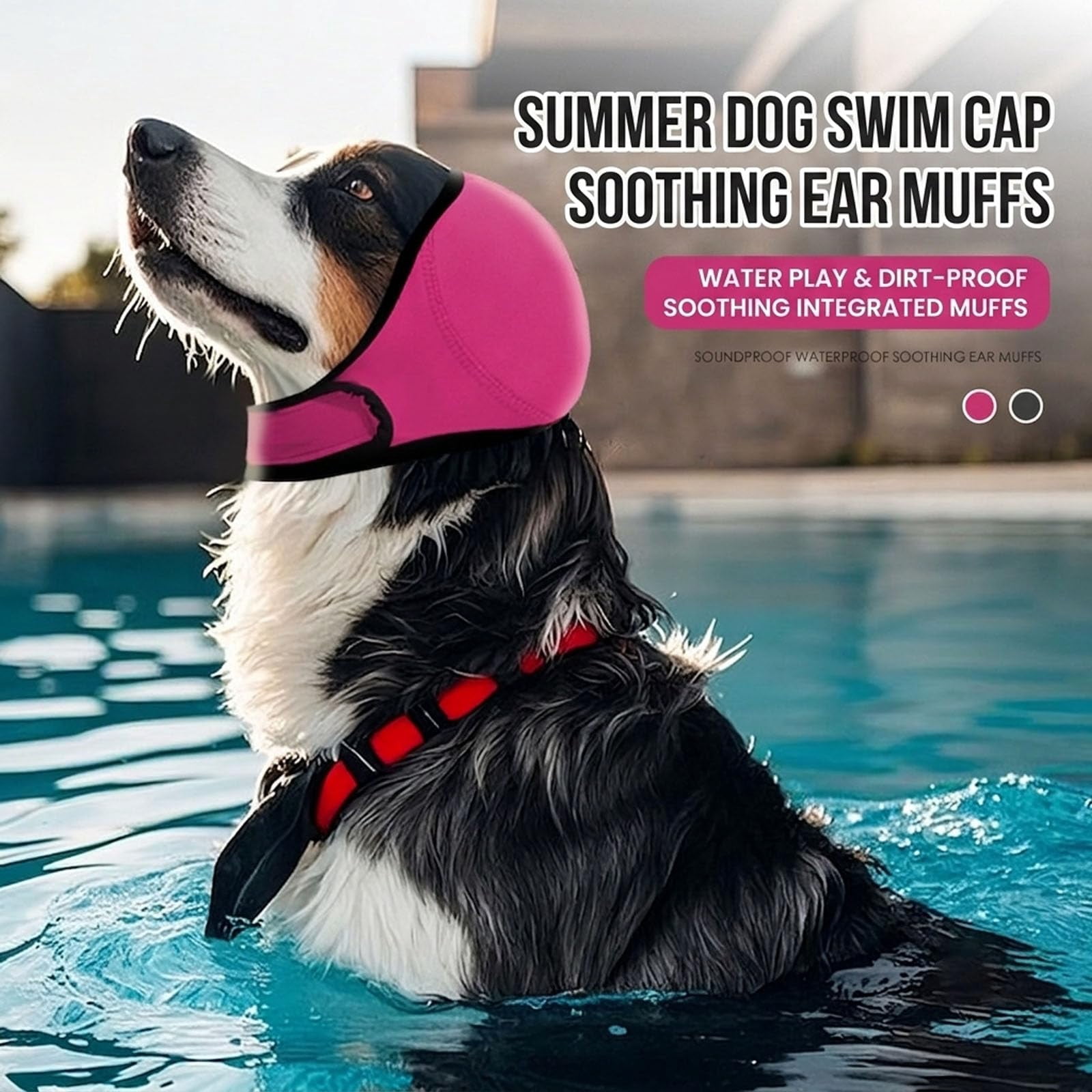 Zenpup Noise Cancelling Ear Wrap, No Flap Ear Wrap for Dogs, Waterproof Dog Head Wrap