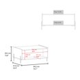 thumbnail image 3 of 22.40 in Depth, 33.10 in Width, White - Single Shelf Storage - Fits Small Rooms - Add Style & Function to Any Space, 3 of 5