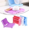 thumbnail image 3 of BUYISI Foldable Drying Rack For Vegetable Fruit And Tableware, Kitchen Sink Organizer Pink, 3 of 7