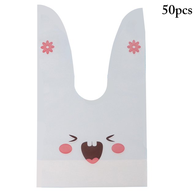 Coofit 50PCS Candy Bag Rabbit Ears Design Treat Bag Party Favor Bag for Cookies Candy