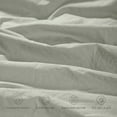thumbnail image 3 of 100% Organic Washed Cotton Percale Weave Duvet Cover King Size Set | GOTS Certified King Duvet Cover & 2 Pillow Shams – 106x92 inches, Sage, 3 of 9