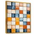 thumbnail image 2 of Designart "Earth-Toned Tiles Palette II" Abstract Framed Wall Art - Modern Orange Abstract Tile Entryway Framed Wall Art Print, 2 of 6