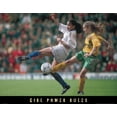 thumbnail image 2 of Unknown 18x15 Gold Ornate Wood Framed with Double Matting Museum Art Print Titled - Girl Power - Soccer, 2 of 4