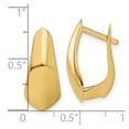 thumbnail image 3 of Auriga 14k Yellow Gold Polished Hoop Earrings for Women, 3 of 6