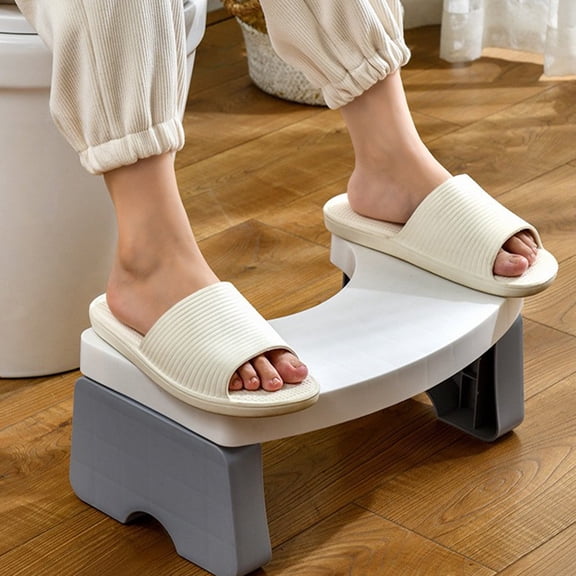 Folding Toilet Stool, Squatting Poop Stool, Bathroom Potty Step Stool, Toilet Assistance Steps, Step Stool, Fits All Toilets, Detachable & Stackable