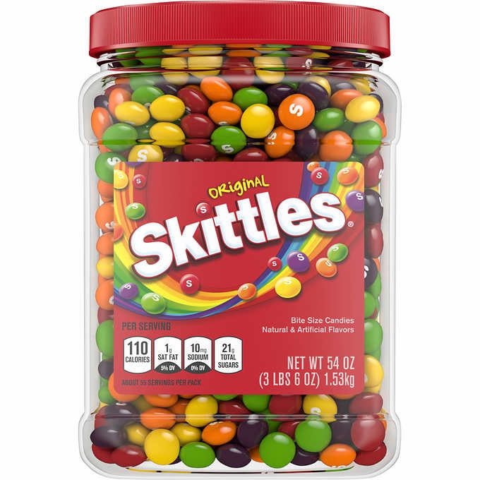 Skittles Original Chewy Candy, 54 Oz Jar