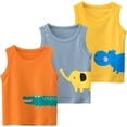thumbnail image 2 of Conjunto de 3 camisetas sin mangas con diseño de dinosaurio para bebé niño, 2 of 5