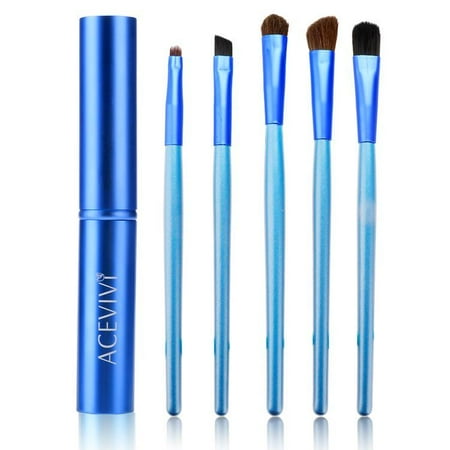 Fashion Column - Acevivi Fashion Professional 5pcs Cosmetic Makeup Tool Brush Set Kit with Alloy Column HFON