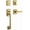 Brass, variant on Baldwin 85386190RENT Soho Right Handed Sectional Single Cylinder Keyed Entry Handleset -
