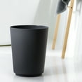 Mainstays Soft Touch Ribbed Plastic 1.98 Gallon Wastebasket in Black
