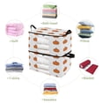 thumbnail image 4 of Foldable Clothes Storage Bags Clothes Organizer Bin with Clear Windows for Clothes Bedding Orange Pumpkin Pattern, 4 of 6